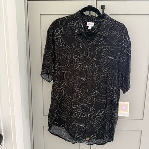 LuLaRoe Michael (Black Floral Men's Shirt)